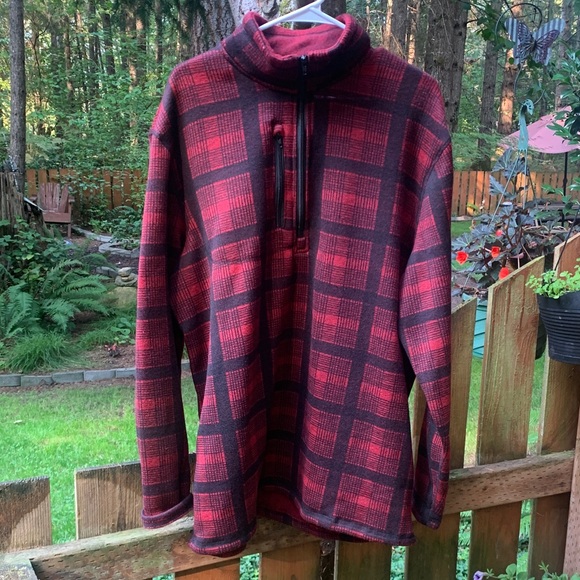 Mack Russo Men’s Plaid Partial Zip Pullover NWOT - Picture 1 of 10